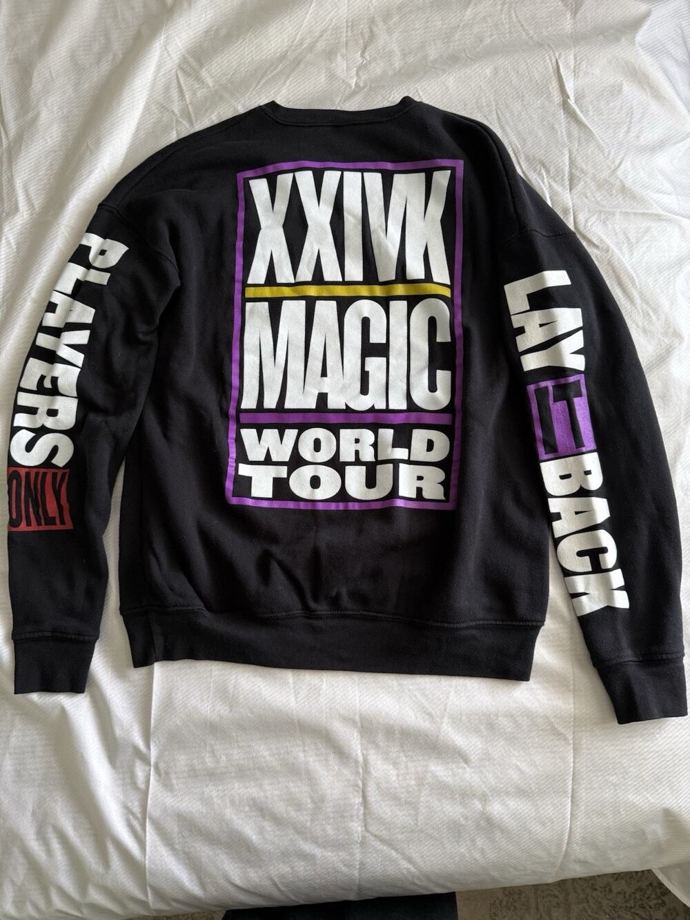 Bruno Mars 24K Gold World Tour 2018 official crewneck sweatshirt size M